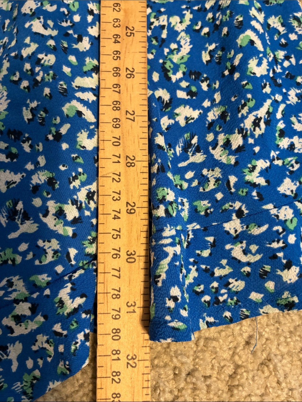 Blue Floral Tie-Front Romper Large - Picture 7 of 8